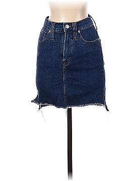Madewell Stretch Denim Straight Mini Skirt: Step-Hem Edition (view 1)
