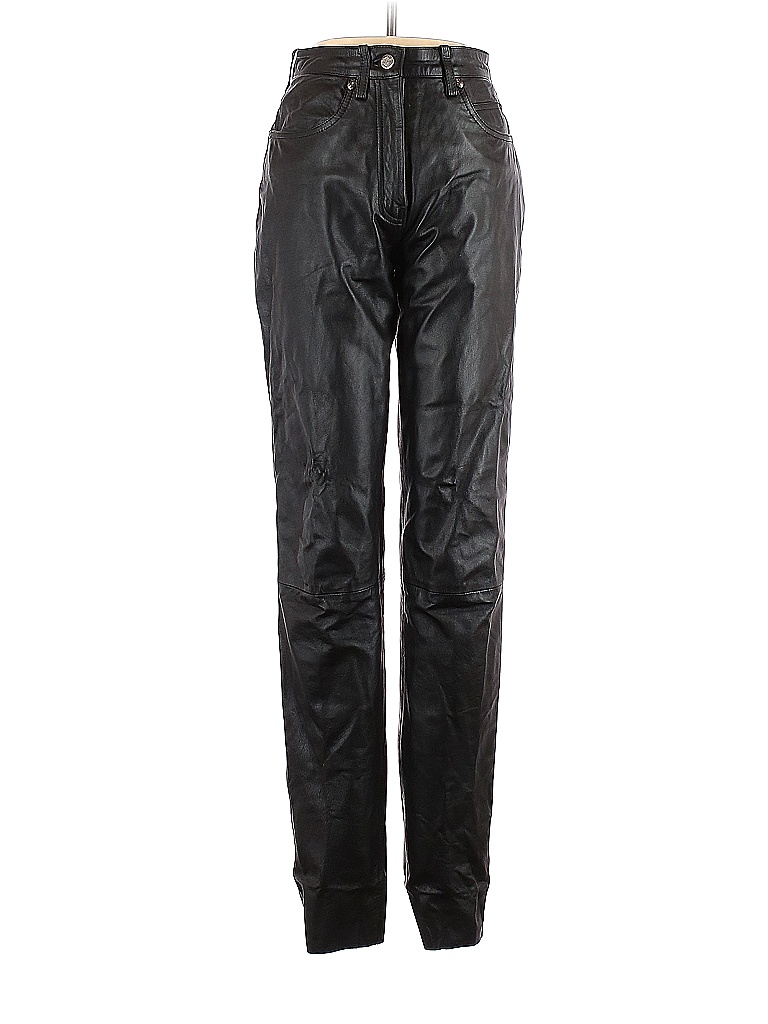 Harley Davidson 100 Leather Solid Black Leather Pants 32 Waist 67