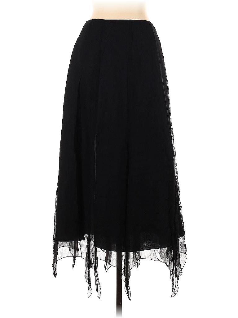 newport-news-100-silk-solid-black-silk-skirt-size-12-76-off-thredup