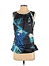 Tribal Teal Blue Sleeveless Blouse Size 2 - photo 1