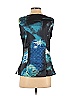 Tribal Teal Blue Sleeveless Blouse Size 2 - photo 2
