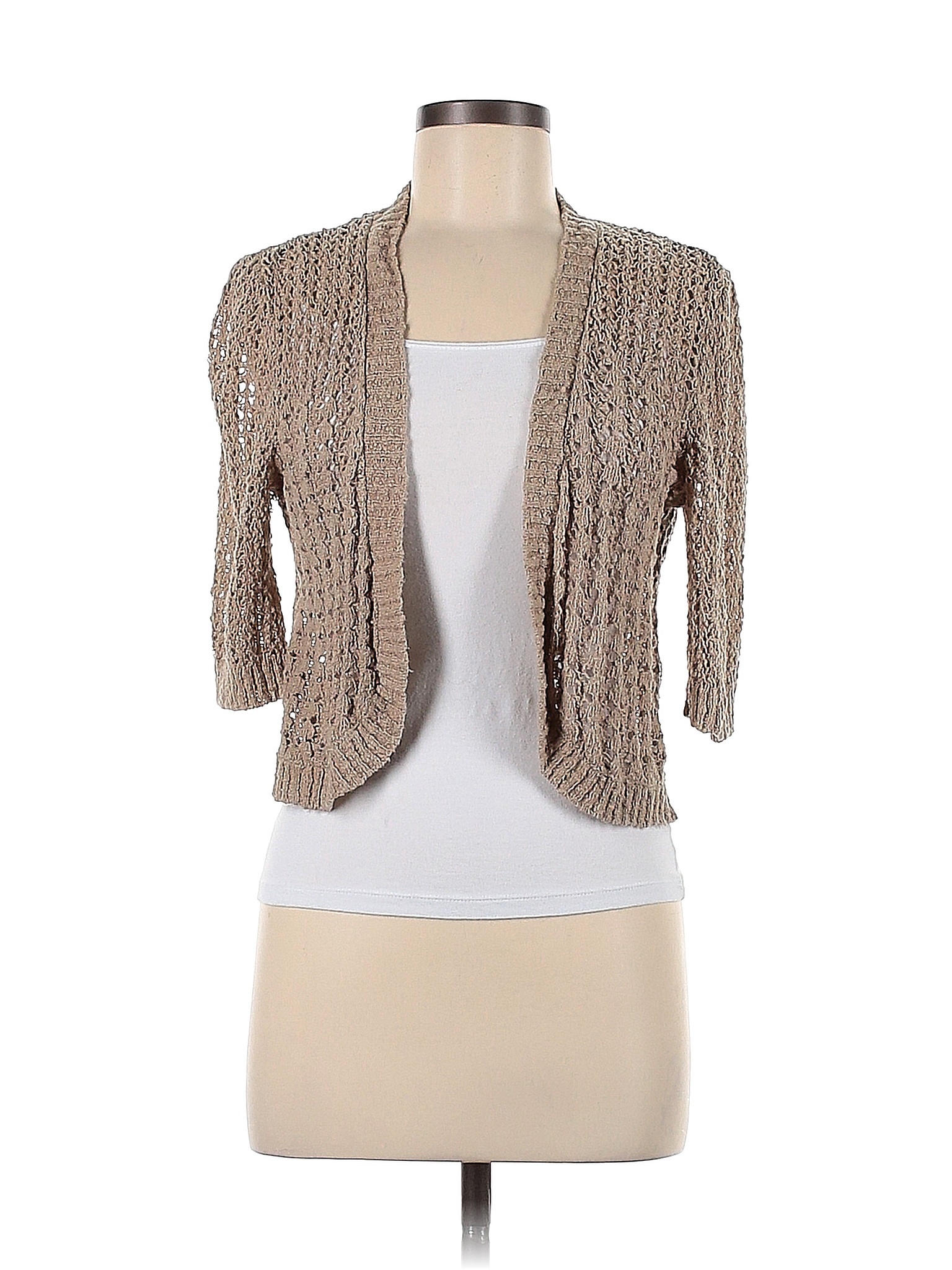 Cable & Gauge Solid Tan Cardigan Size M 66 off thredUP