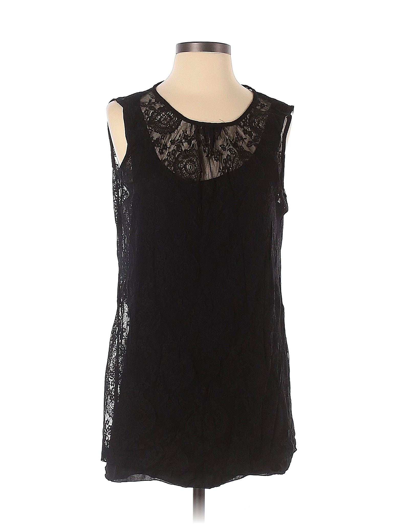 CAbi 100 Nylon Solid Black Sleeveless Blouse Size S 68 off thredUP