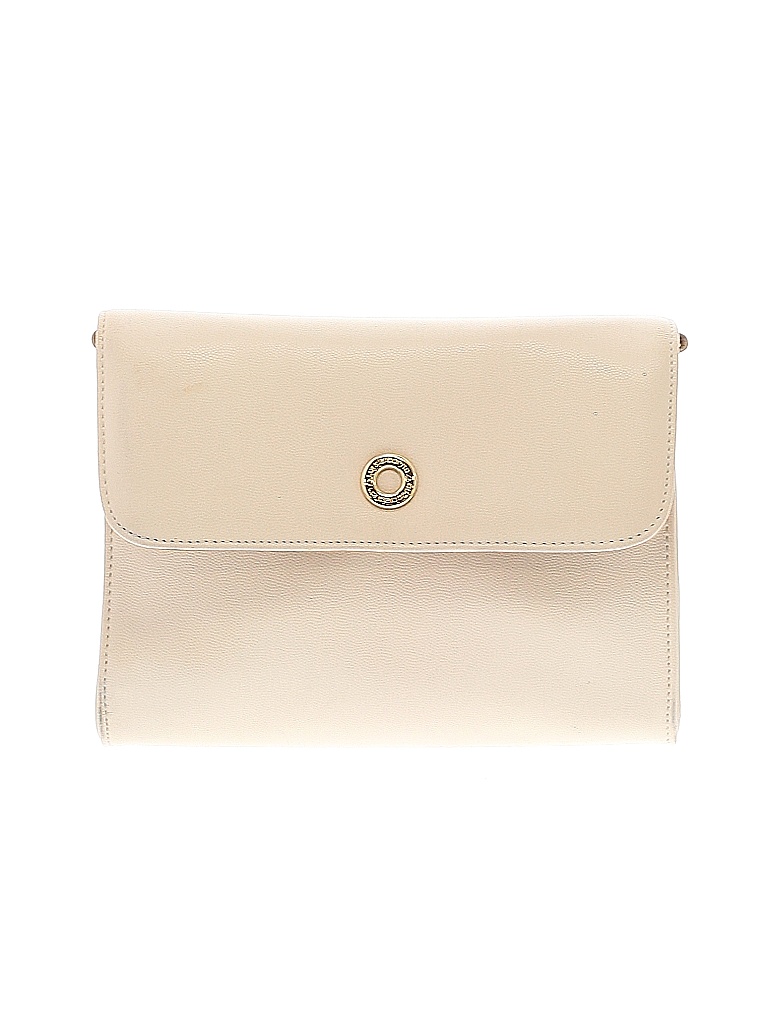 Liz Claiborne 100% Polyvinyl Chloride Solid Ivory Crossbody Bag One ...