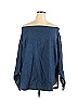 ELOQUII 100% Cotton Blue 3/4 Sleeve Blouse Size 20 (Plus) - photo 1