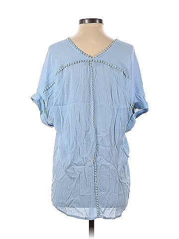 Blue Rain Short Sleeve Blouse (view 2)