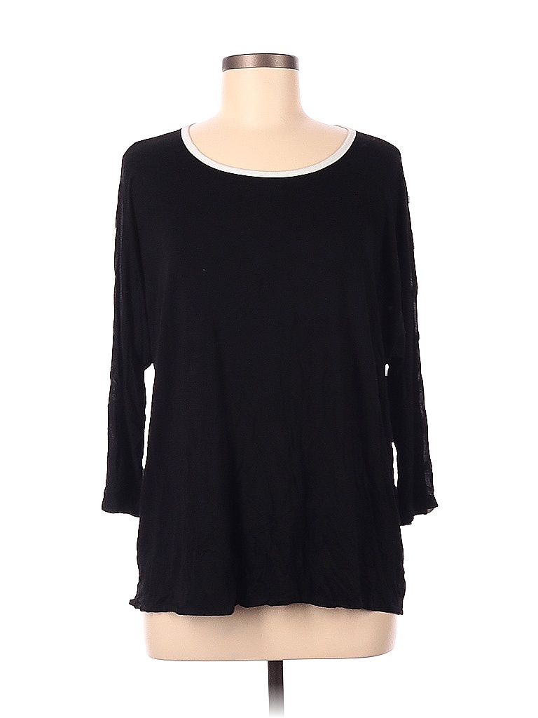 Cable & Gauge Solid Black Long Sleeve Top Size M - 62% off | thredUP