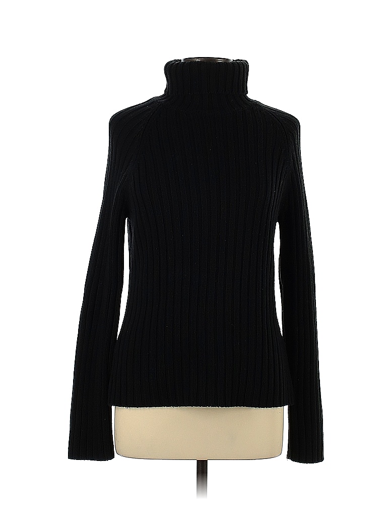 Moda International Solid Black Turtleneck Sweater Size L - 66% off ...