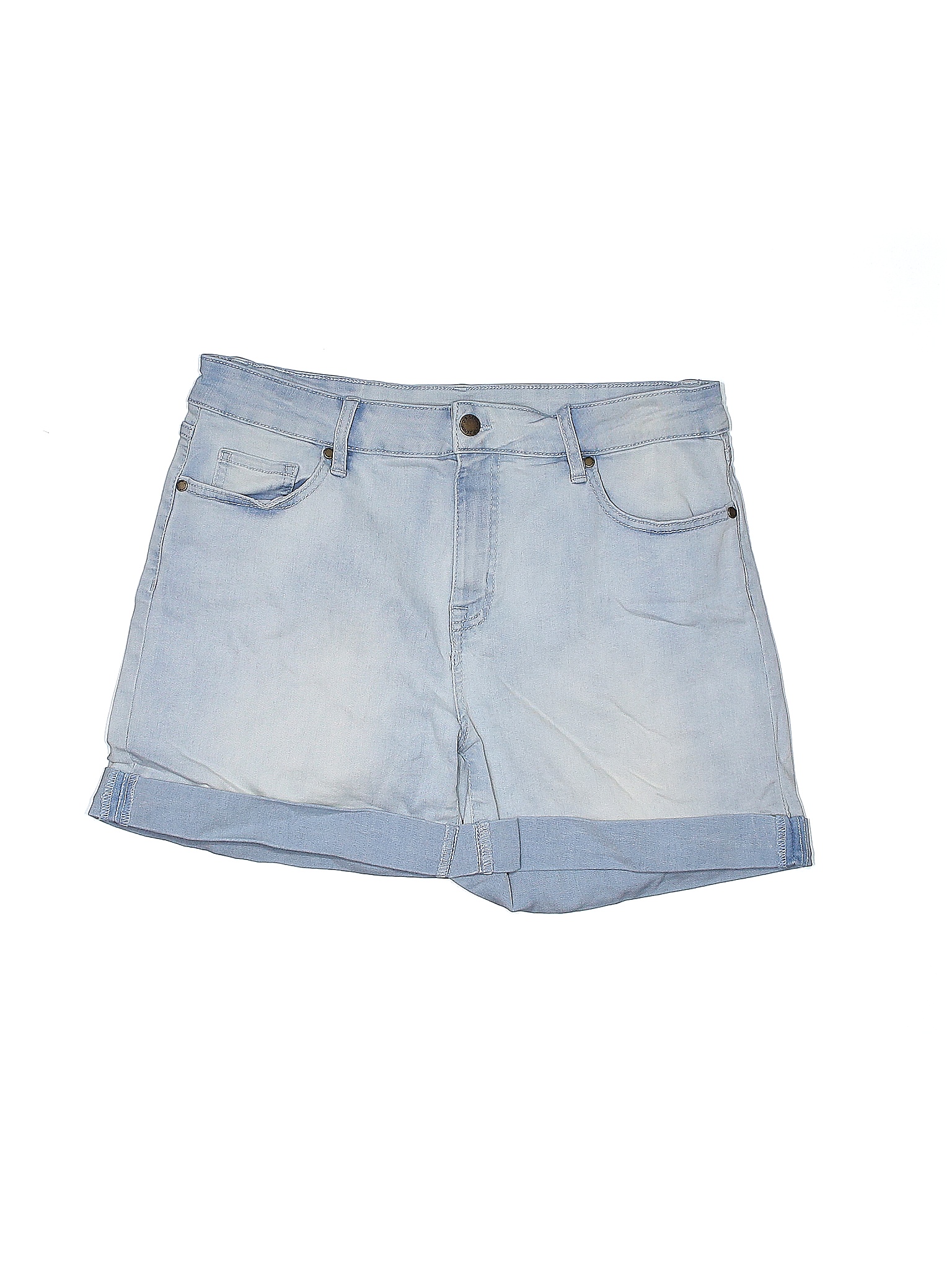 dip Solid Blue Denim Shorts Size 14 - 54% off | thredUP