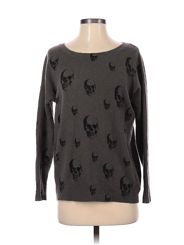 Skull Cashmere 100 Cashmere Gray Cashmere Pullover Sweater Size S 71 off thredUP
