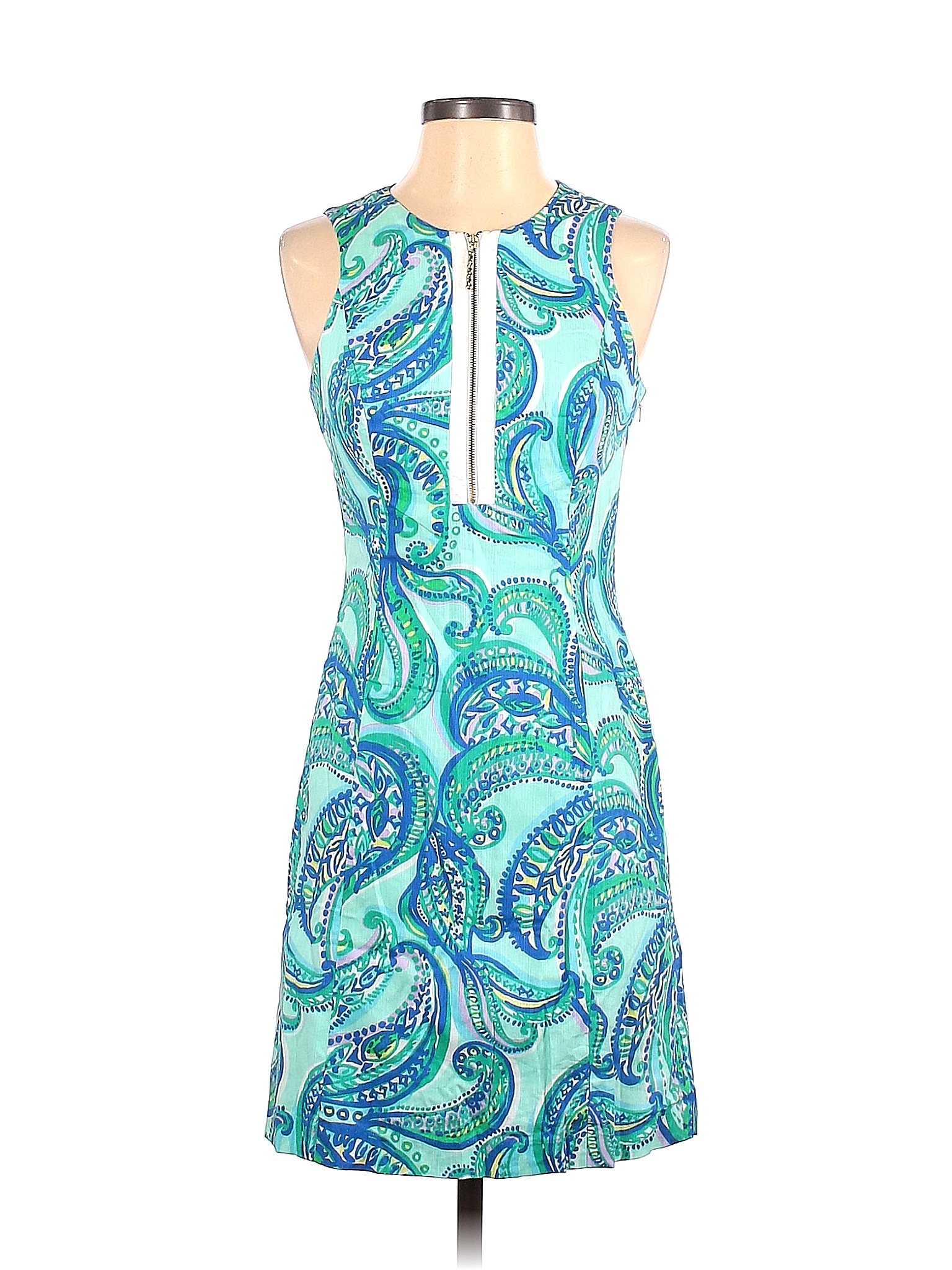 Lilly Pulitzer 100 Cotton Multi Color Blue Casual Dress Size 0 77 Off Thredup 5583