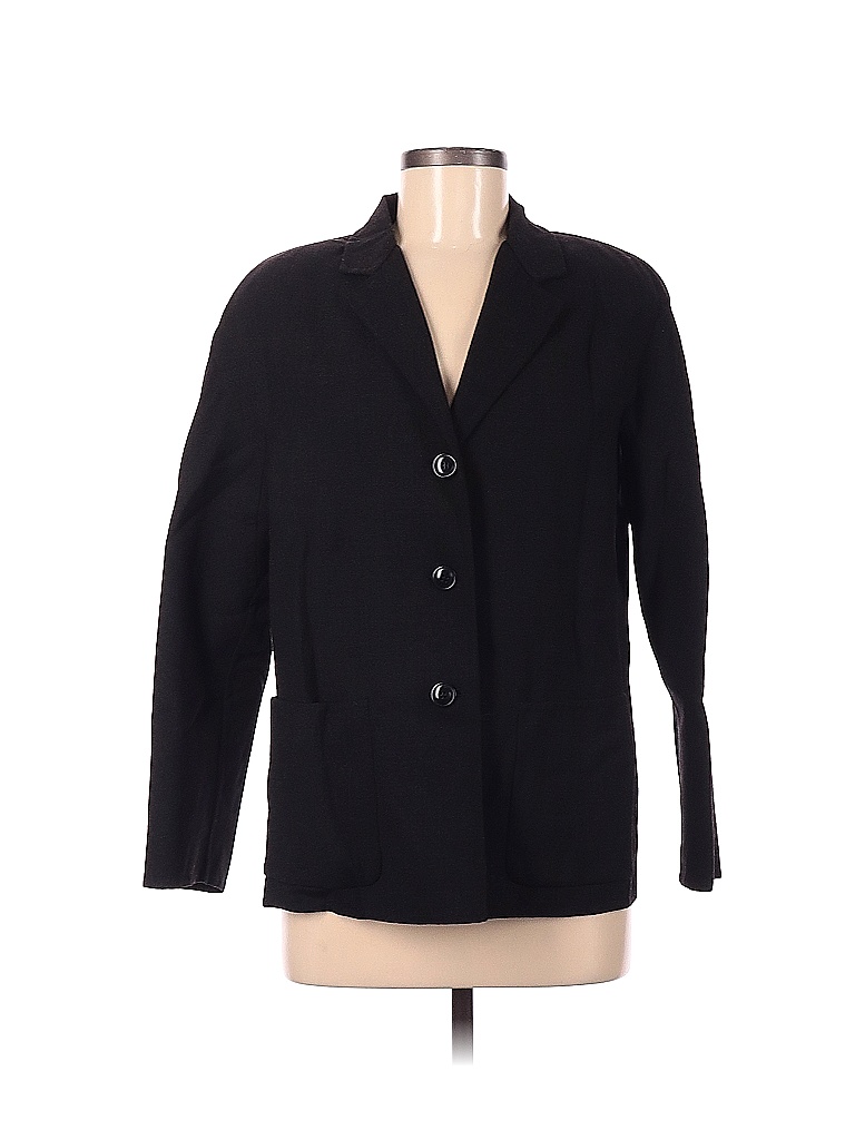 Max Mara Solid Black Wool Blazer Size 8 - 81% off | thredUP