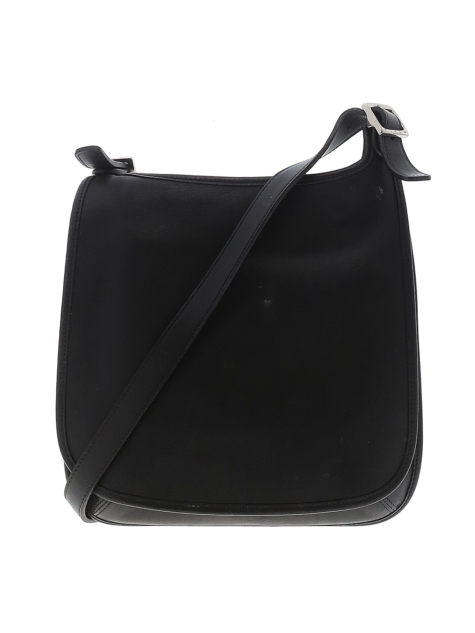 Coach Solid Black Leather Crossbody Bag One Size 77 off thredUP