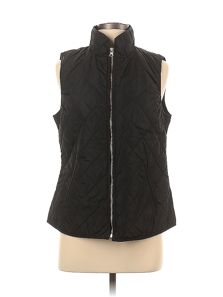 Old Navy 100 Polyester Solid Black Vest Size M 58 off thredUP