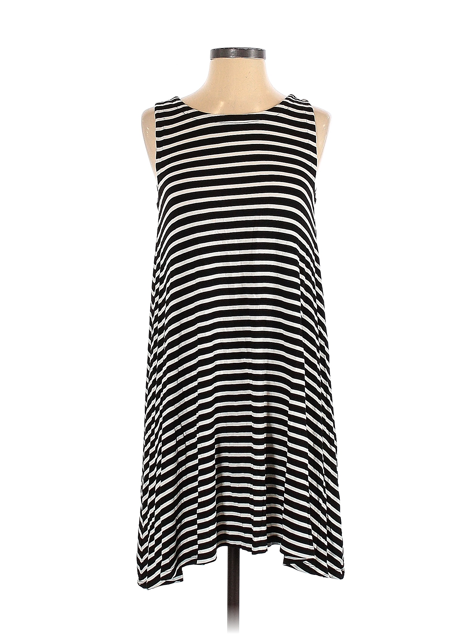 Ann Taylor LOFT Outlet Stripes Black White Casual Dress Size XS 78