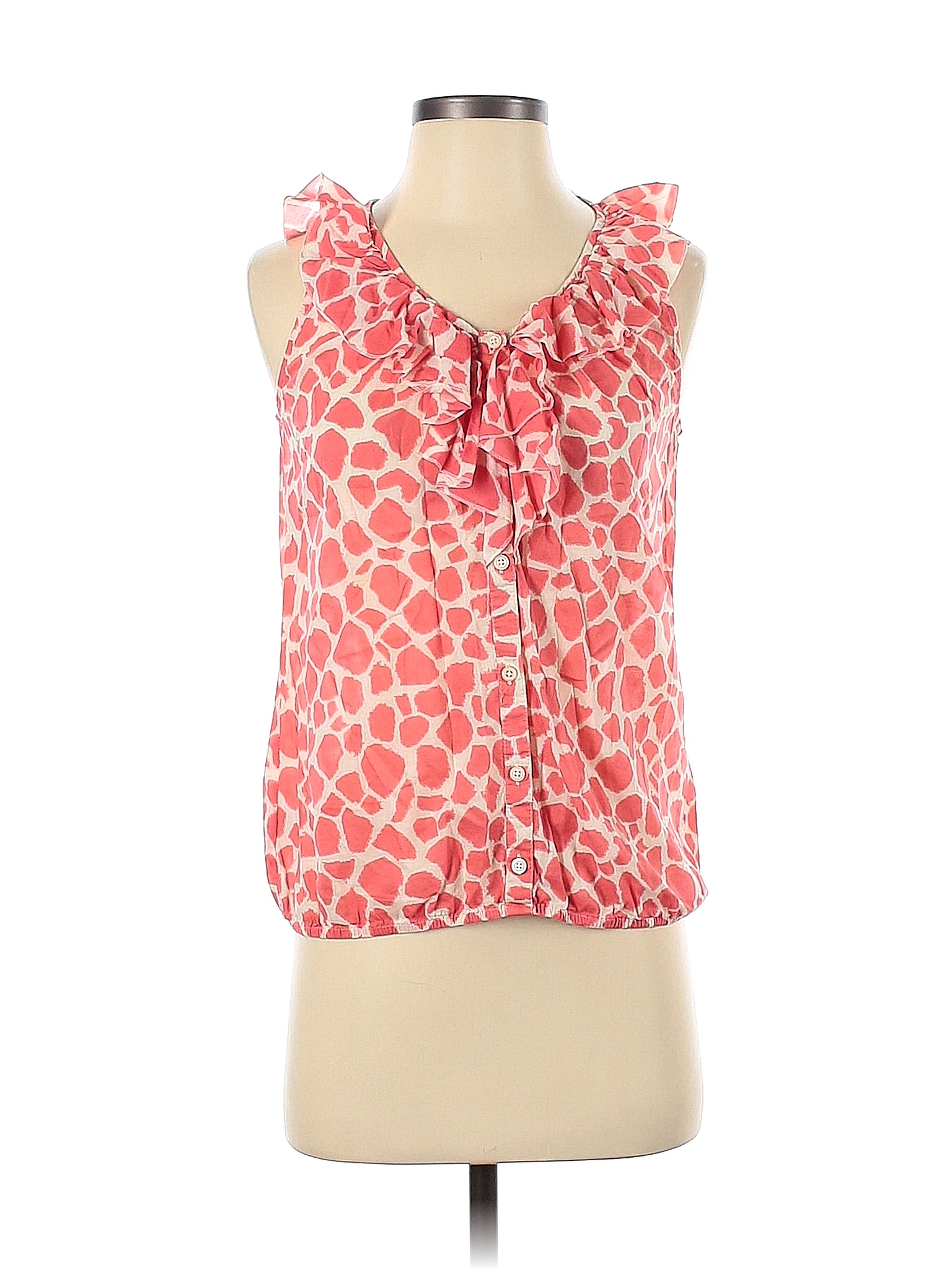 Ann Taylor LOFT 100% Cotton Pink Sleeveless Blouse Size XS - 82% off ...