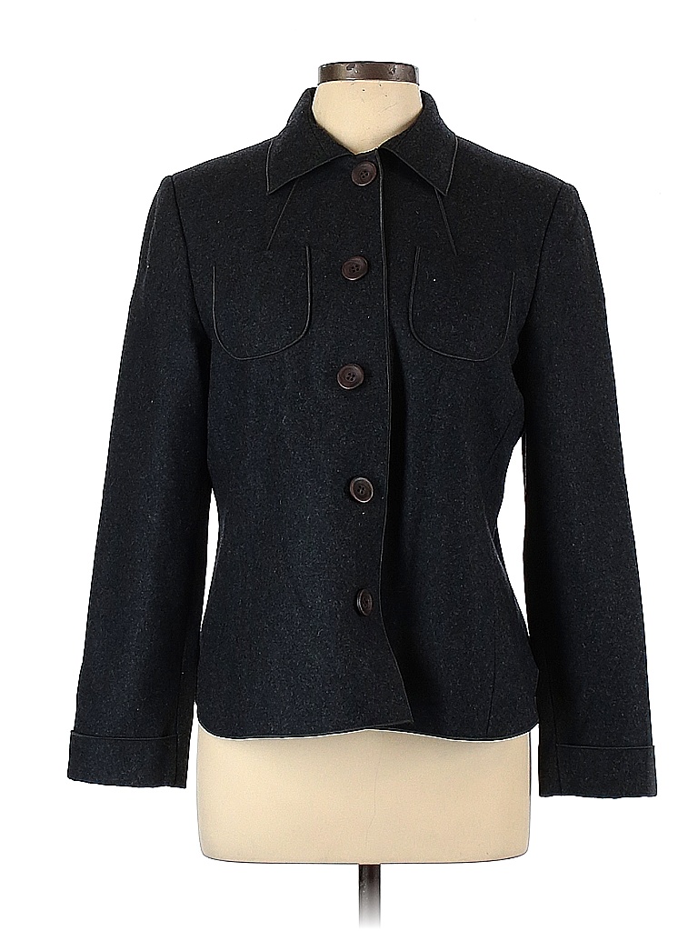 Harve Benard Solid Black Wool Blazer Size 12 - 82% off | thredUP