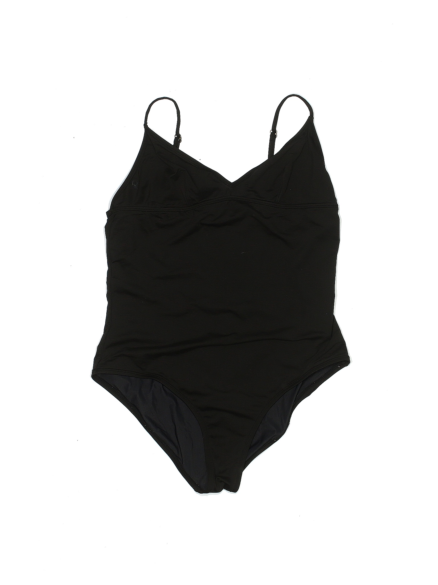 J.Crew Solid Black One Piece Swimsuit Size 14 71 off thredUP