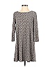 Mango Polka Dots Animal Print Gray Ivory Casual Dress Size 4 - photo 1