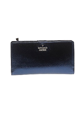 Kate Spade New York 100% Leather Solid Black Blue Leather Wallet One Size -  76% off | thredUP