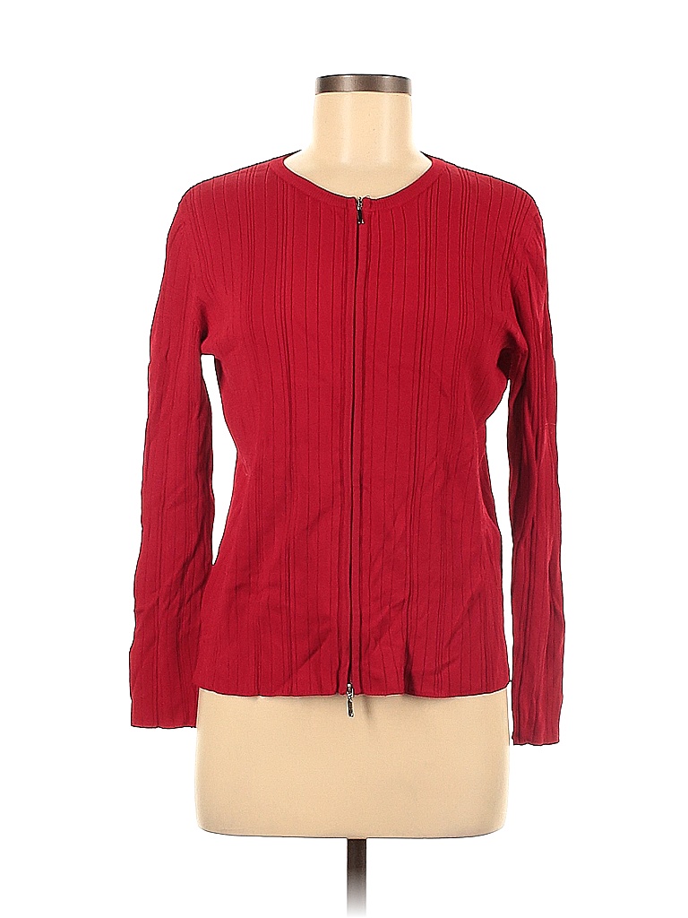 Casual Corner Solid Red Cardigan Size M 73 off thredUP