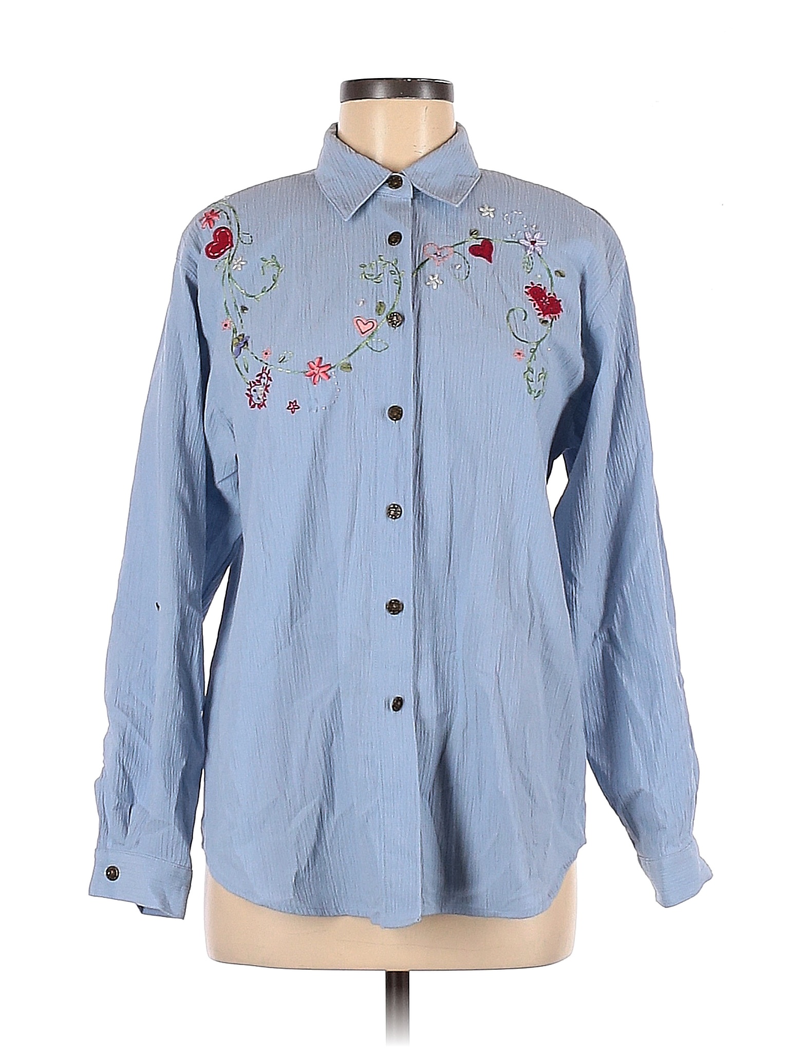 Koret Blue Long Sleeve Button-Down Shirt Size M - 81% off | thredUP