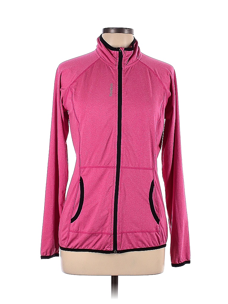 Reebok Solid Color Block Pink Track Jacket Size L 85 off thredUP