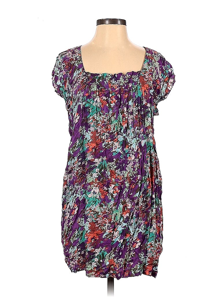 Forever 21 100% Rayon Print Purple Casual Dress Size S - photo 1