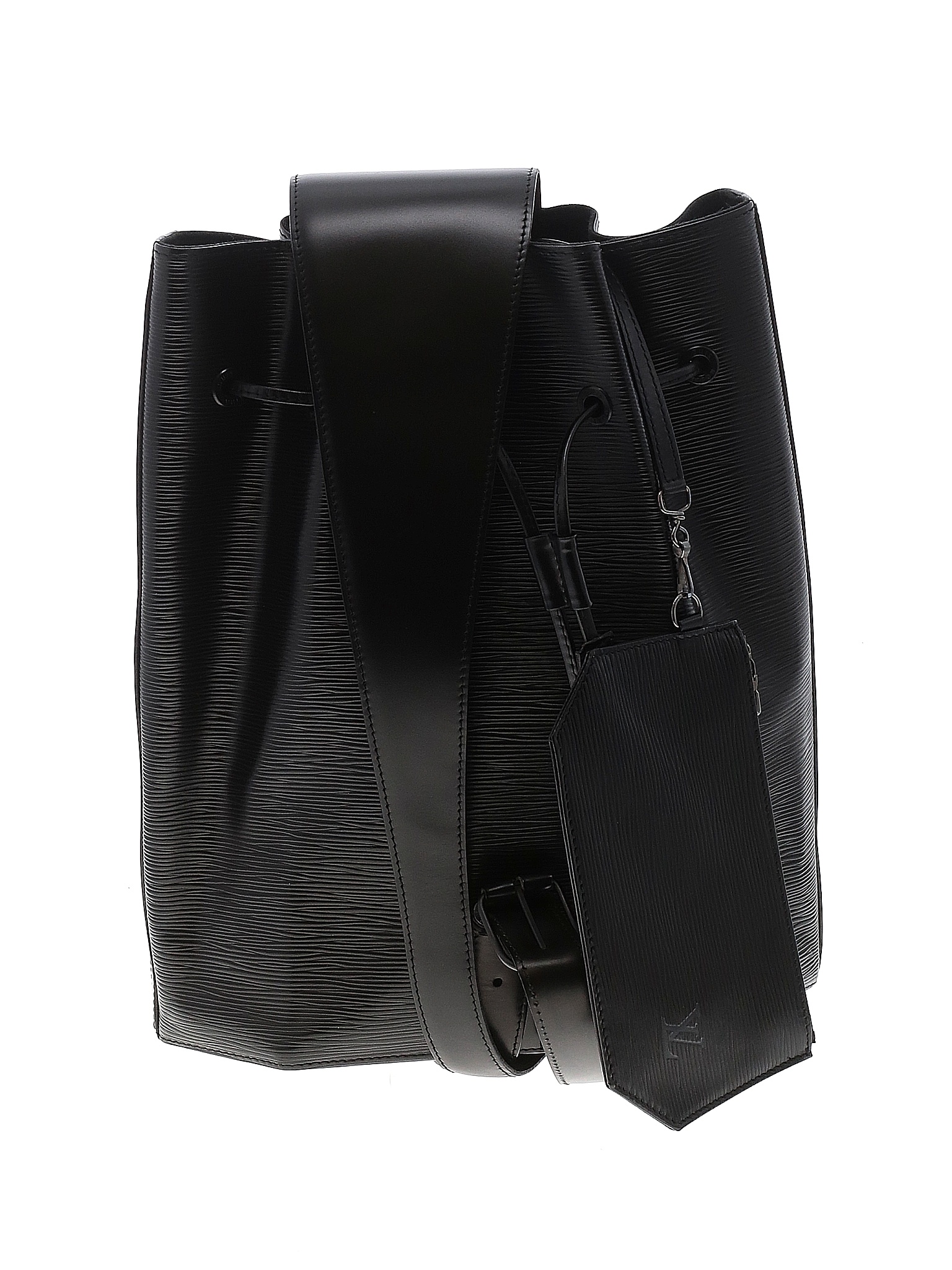 Louis Vuitton 100 Leather Solid Black Leather Bucket Bag One Size 56 off thredUP