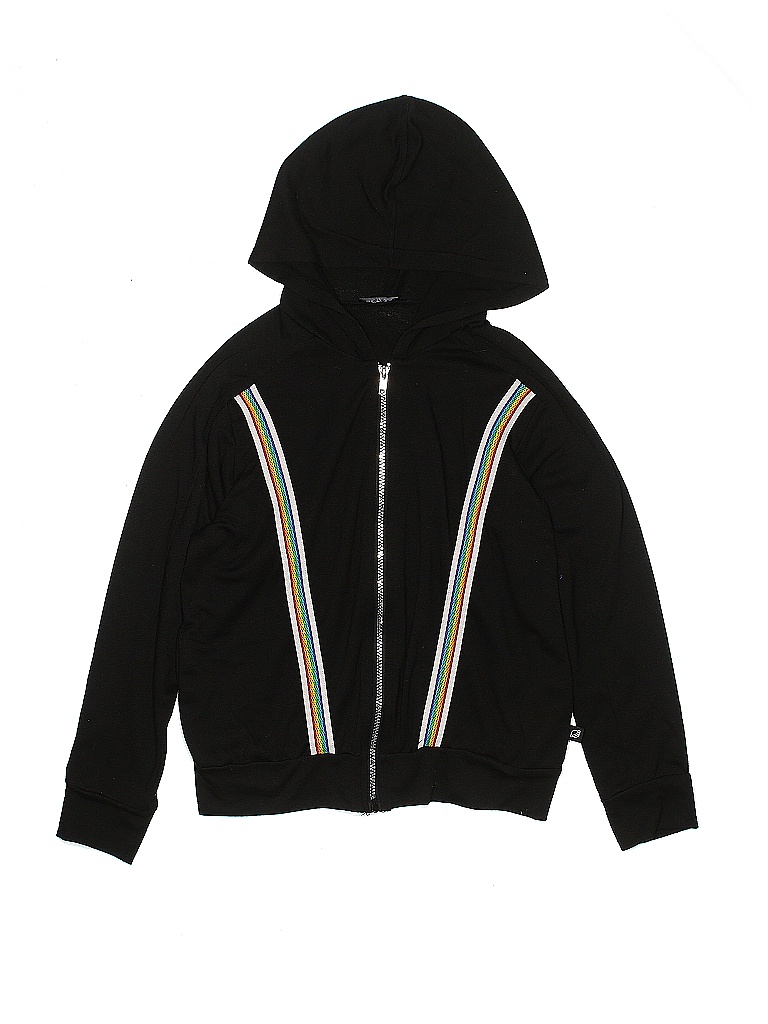 Terez Solid Black Zip Up Hoodie Size L (Youth) - photo 1