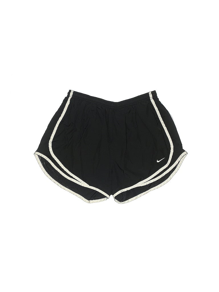 Nike 100 Polyester Solid Color Block Black Athletic Shorts Size L 68