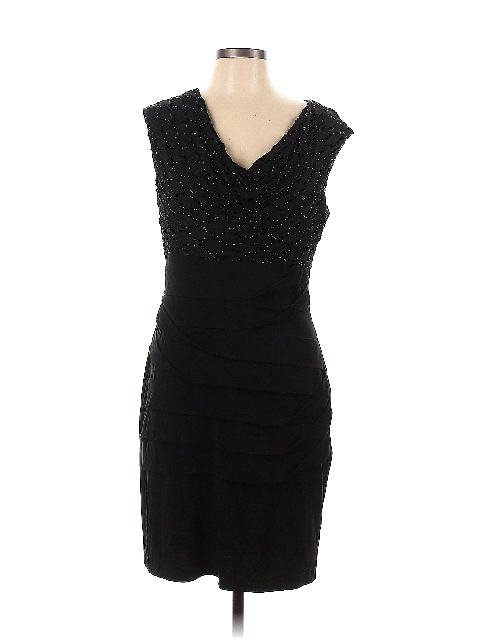 Connected Apparel Solid Black Cocktail Dress Size 12 69 Off Thredup 