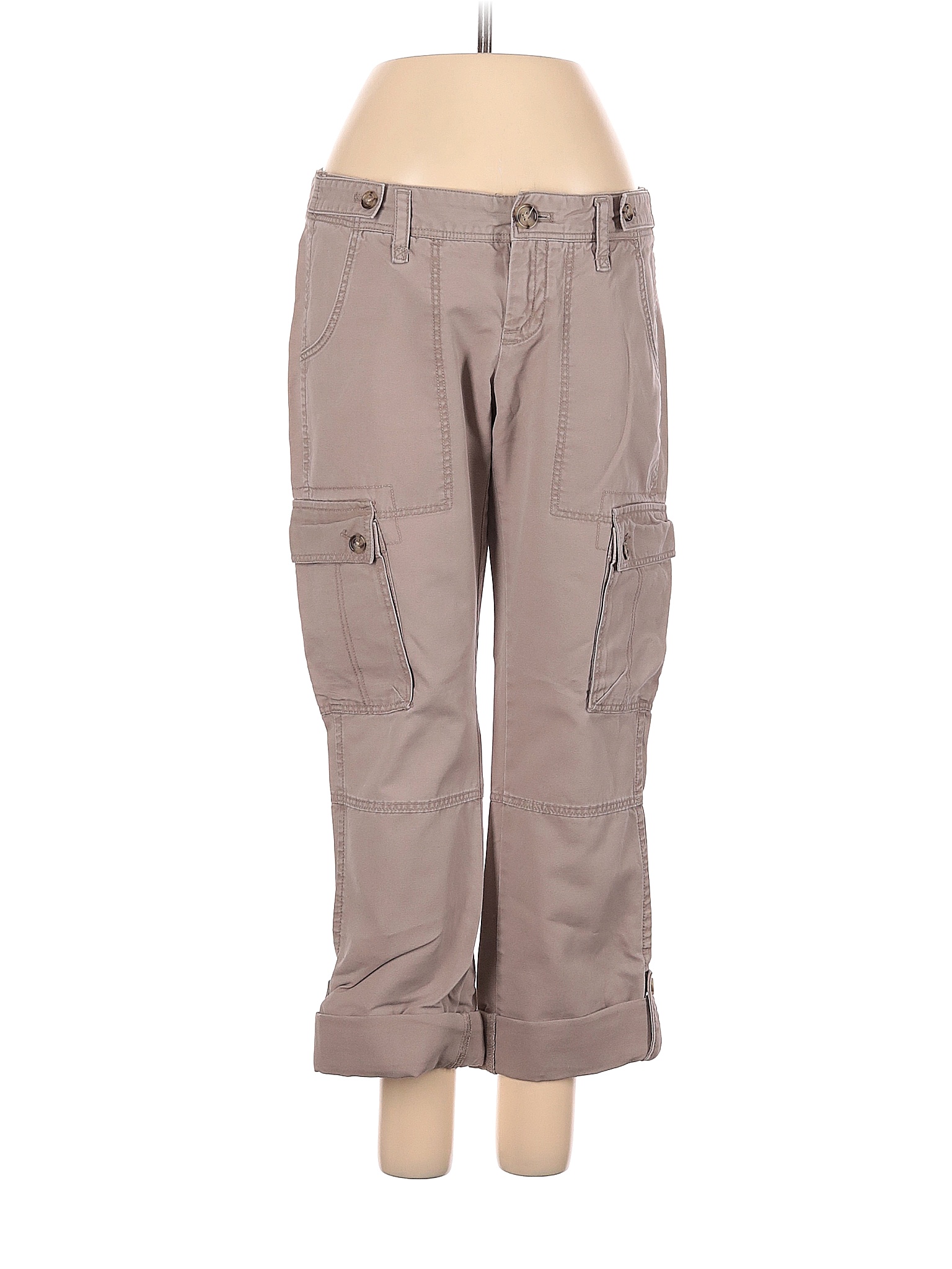 Banana Republic Solid Colored Tan Cargo Pants Size 2 80 off thredUP