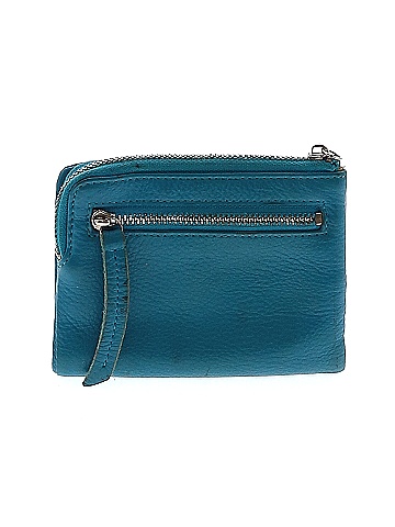 Marino Orlandi 100 Leather Solid Colored Blue Leather Wallet One