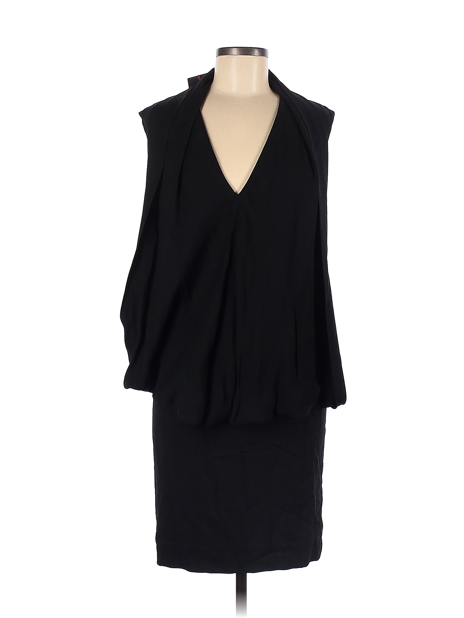 Stella Mccartney 100 Viscose Solid Black Casual Dress Size 4 40 85