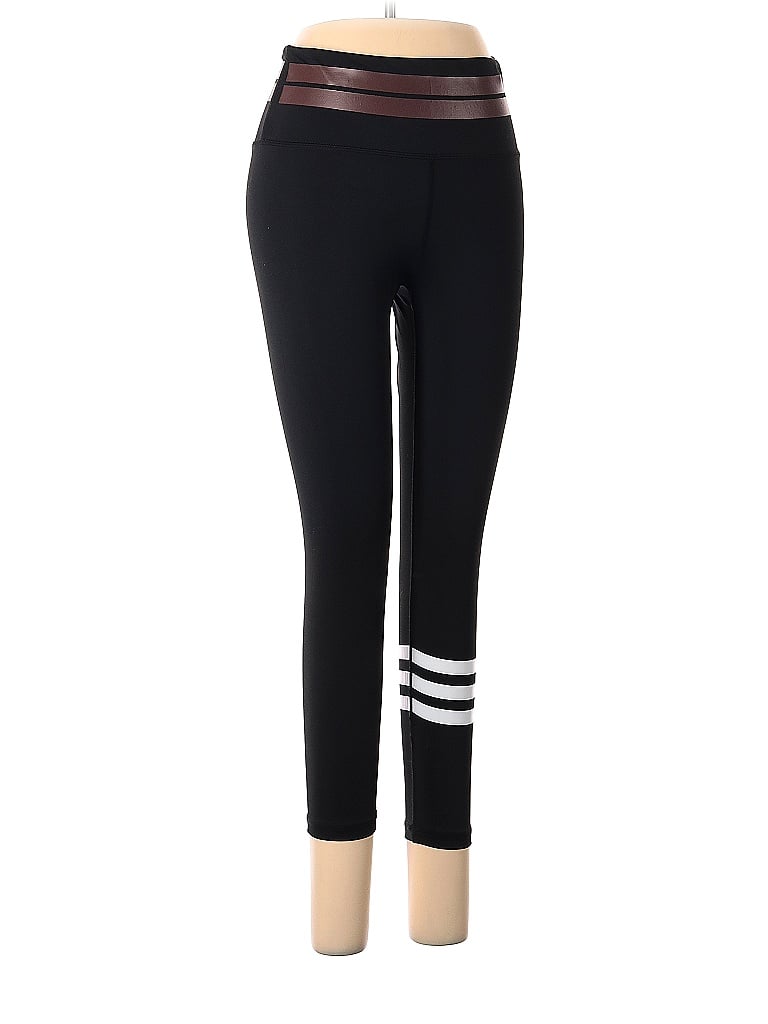 Lily Graphic Stripes Black Yoga Pants Size M - photo 1