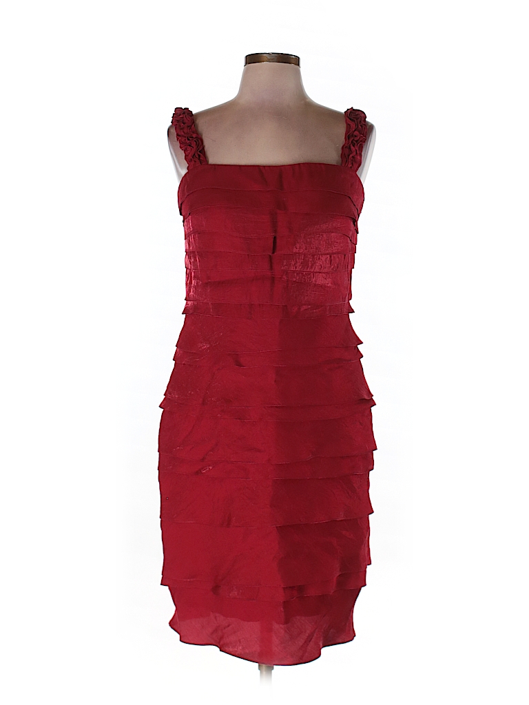 DressBarn Solid Red Cocktail Dress Size 14 - 75% off | thredUP