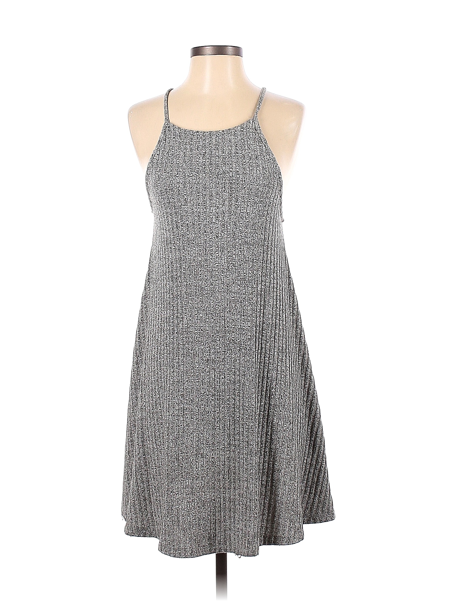 Wishlist Marled Tweed Chevron-herringbone Gray Casual Dress Size S - 73 ...