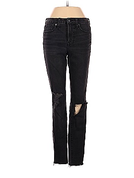 Madewell 9" Mid-Rise Skinny Jeans in Black Sea (view 1)