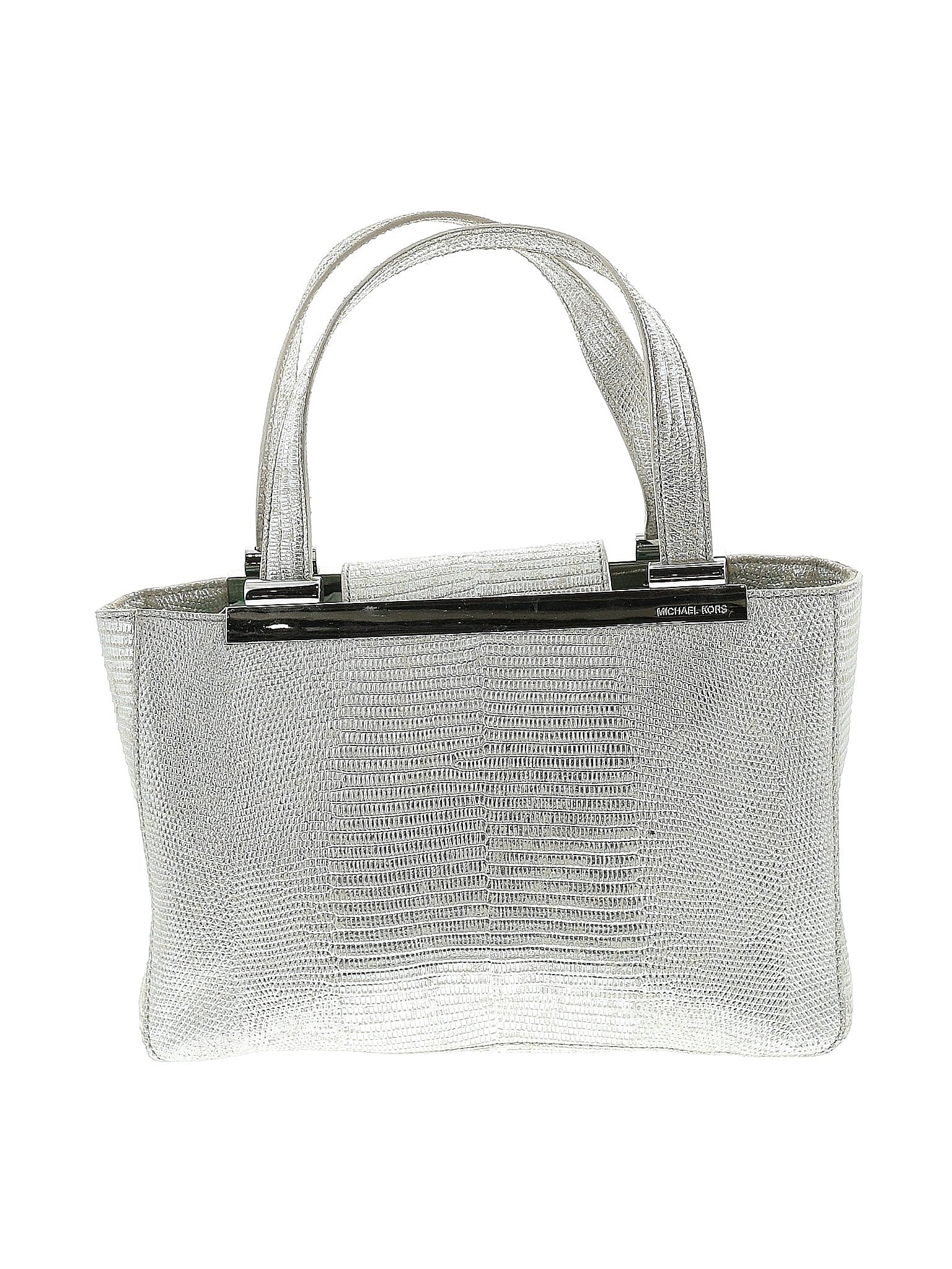 MICHAEL Michael Kors Solid Metallic Silver Satchel One Size - 60% off ...