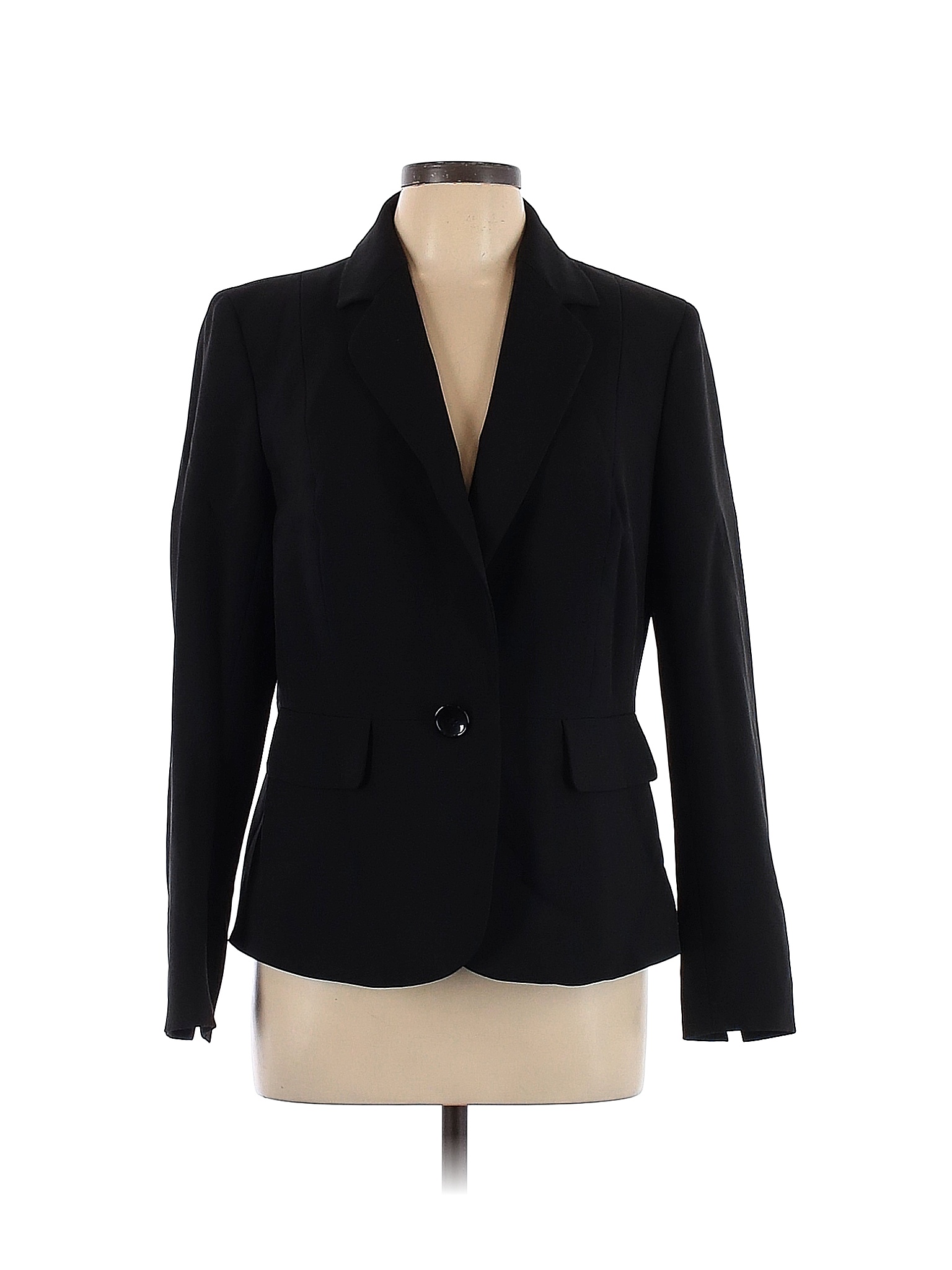 Le Suit Solid Black Blazer Size 10 - 88% off | thredUP