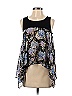 Painted Threads 100% Polyester Black Sleeveless Blouse Size XS - photo 1