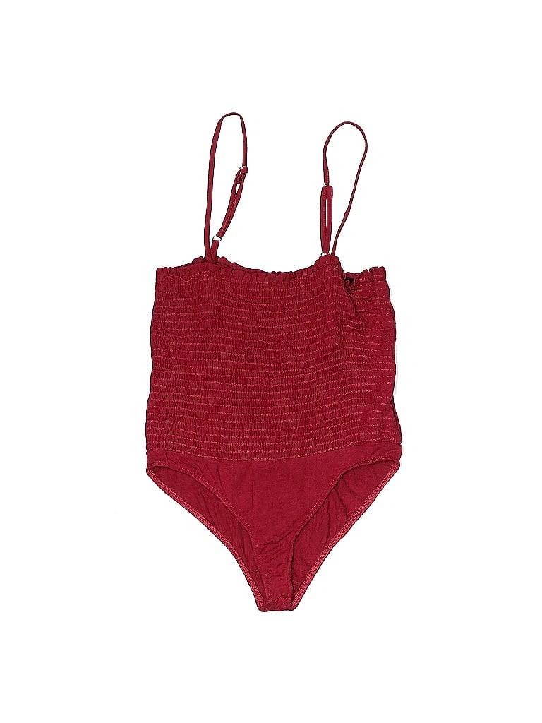 Pre-owned Out From Under Bodysuit In Red