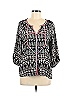 Bellezza Black 3/4 Sleeve Blouse Size M - photo 1