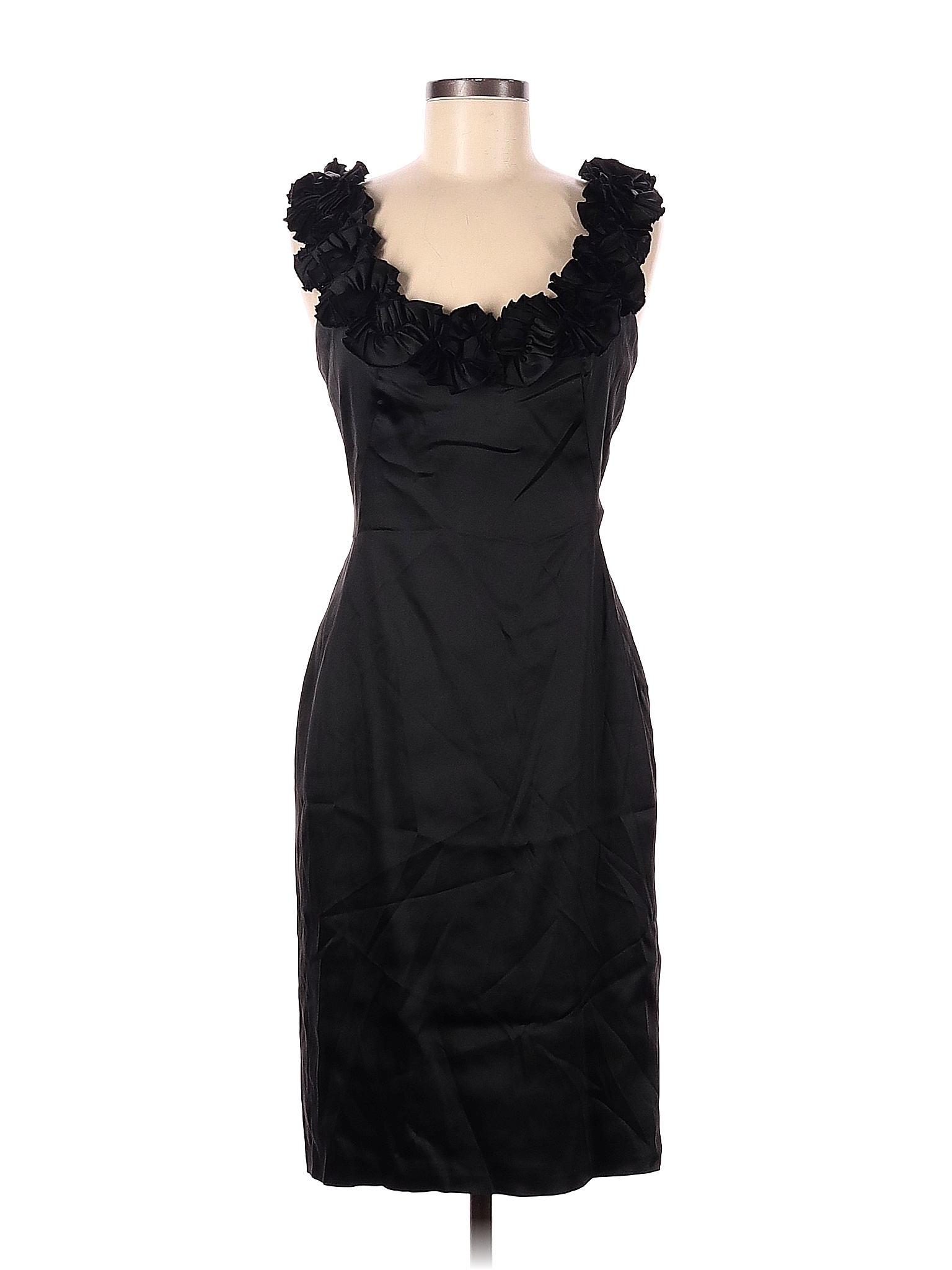White House Black Market Solid Black Cocktail Dress Size 8 78 off