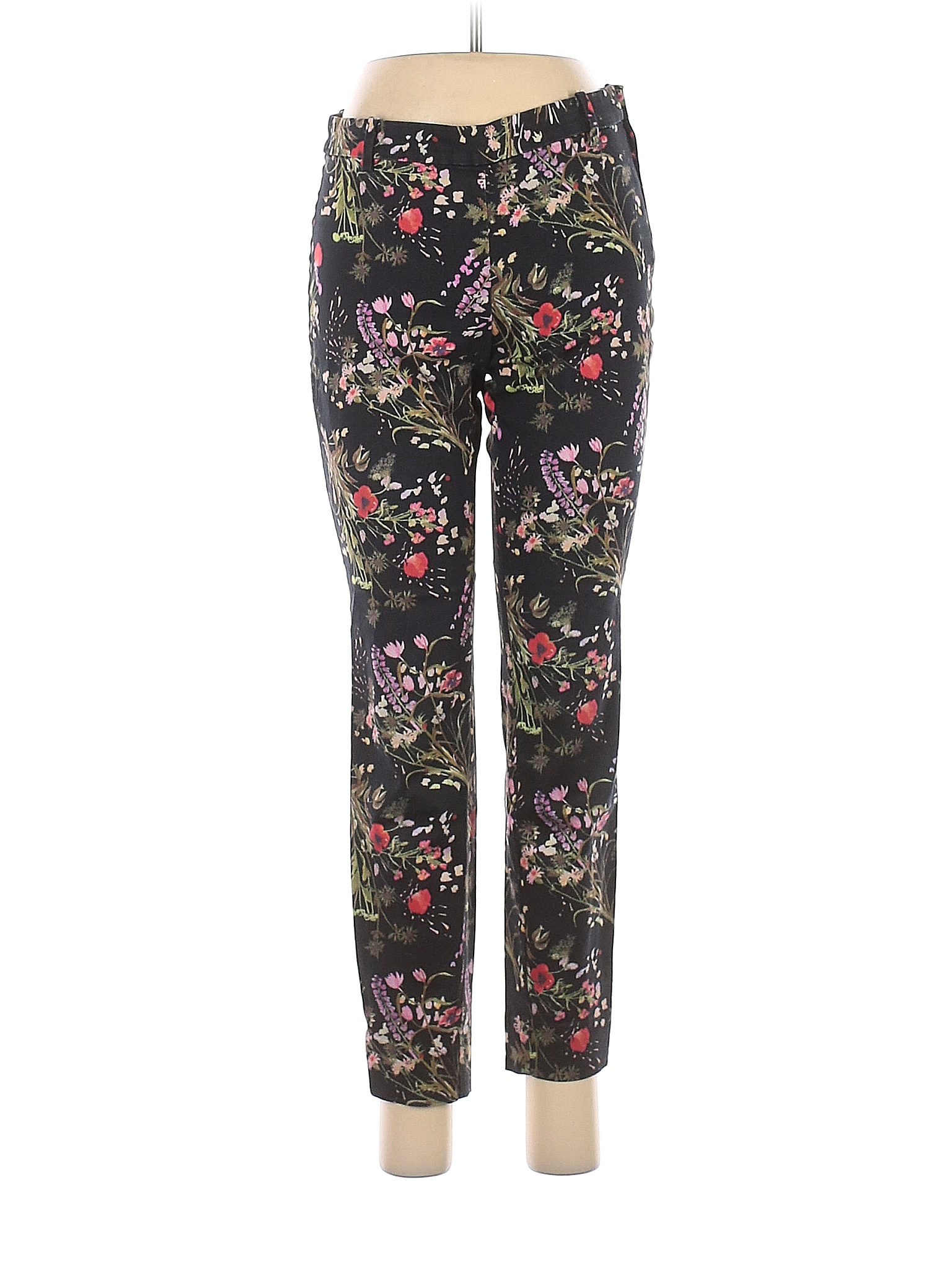 H&M Floral Black Casual Pants Size 6 71 off thredUP