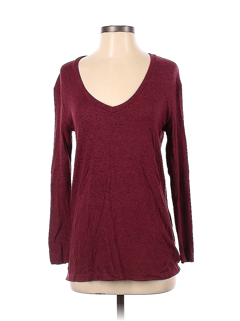 Pre-owned Bp. 3/4 Sleeve T-shirt In Burgundy