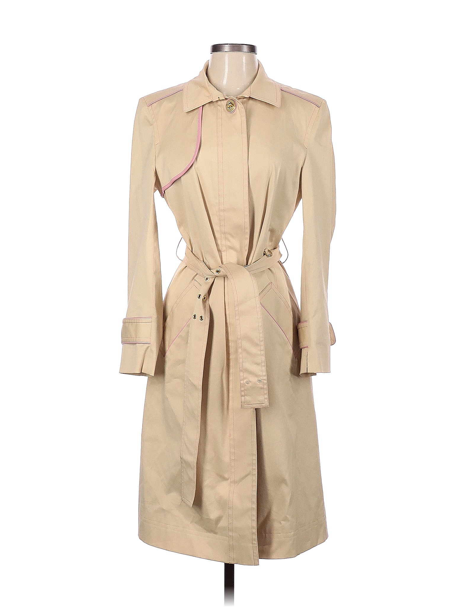 Coach Solid Tan Trenchcoat Size 4 - 77% off | thredUP