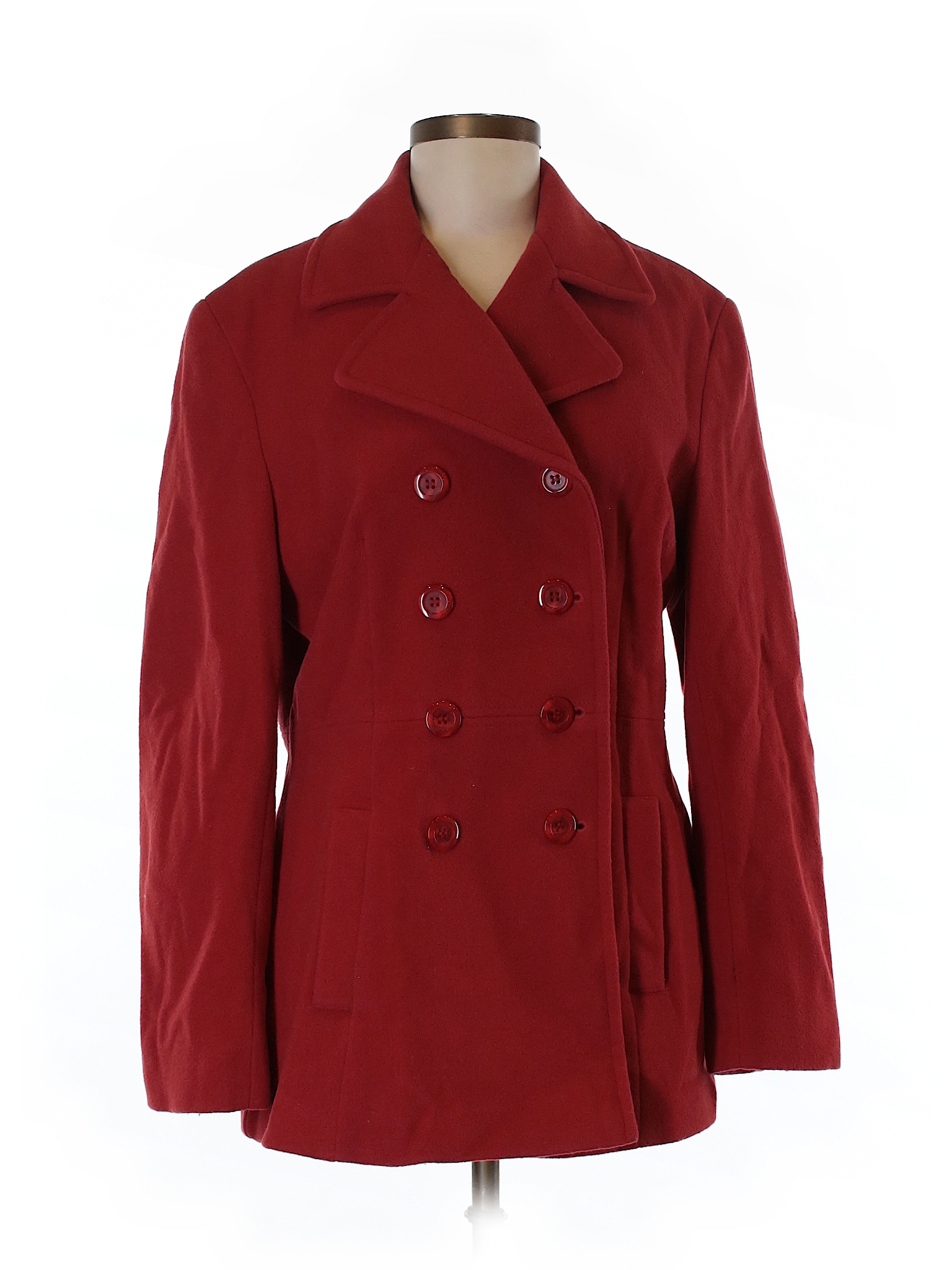 Mackintosh New England 100% Wool Solid Red Wool Coat Size 8 - 96% off ...