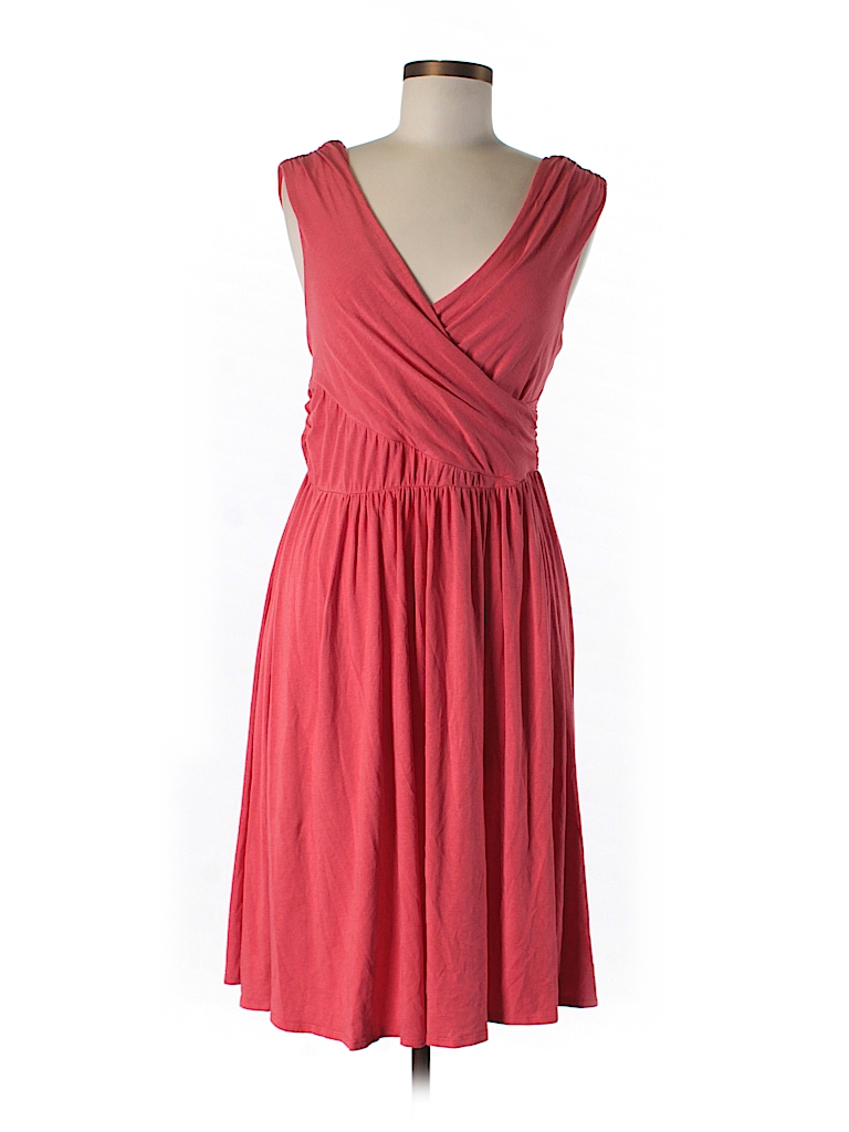 Garnet Hill Solid Orange Casual Dress Size M - 82% off | thredUP